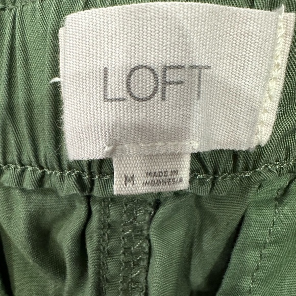 LOFT Green Relaxed Fit Cotton Blend Medium - Picture 2 of 6
